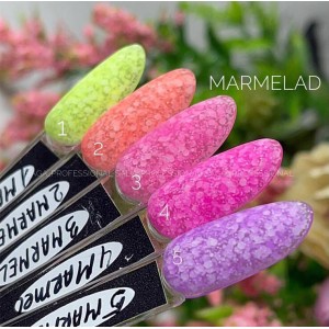 Гель-лак Saga Marmalade №02 (персиковий з білими конфетті) 9 мл. Photo 2